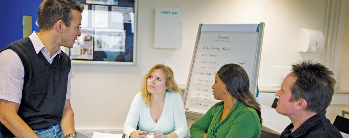 Teachers having discussion